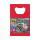 "Afghanistan Combat Veteran" - 82nd Airborne Divis Creditkaart Flessenopener (Voorkant)