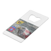 "Afghanistan Combat Veteran" - 82nd Airborne Divis Creditkaart Flessenopener (Achterkant Gekanteld)