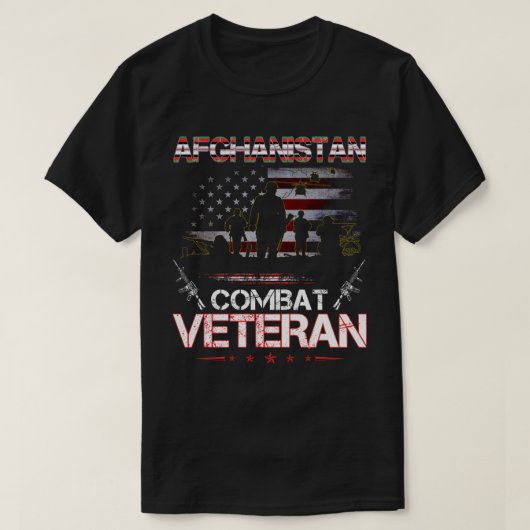 Afghanistan Combat Veteran Shirt US Veteran Milita (Design voorkant)
