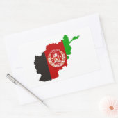 afghanistan country flag map form symbool silhouet rechthoekige sticker (Envelop)