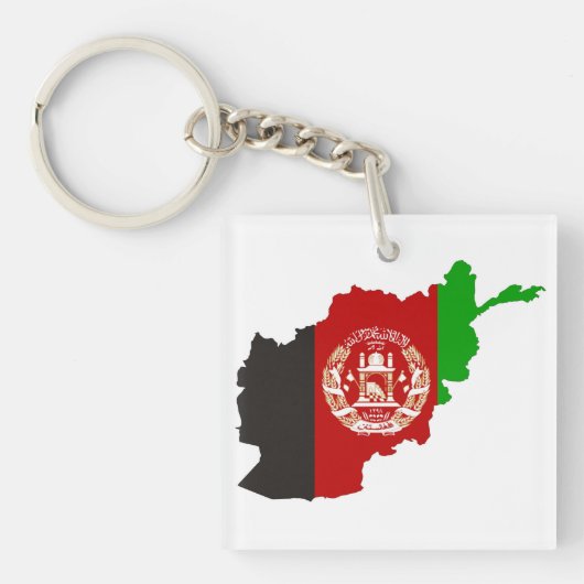 afghanistan country flag map form symbool silhouet sleutelhanger (voorkant)