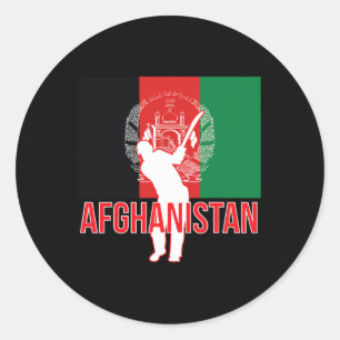 Afghanistan Cricket Truit - Afghanistan Cricket Te Ronde Sticker