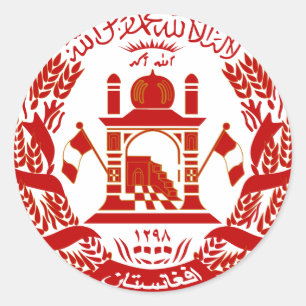 afghanistan embleem ronde sticker