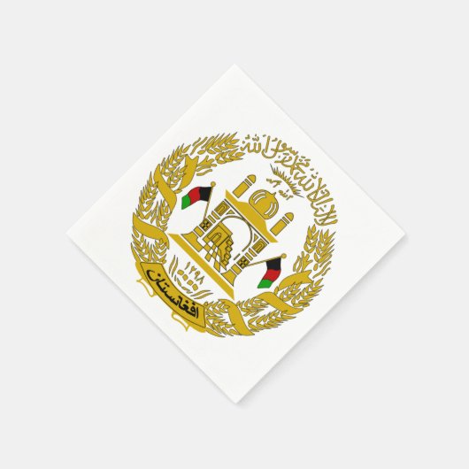 Afghanistan Emblem Napkins Servet (Hoek)