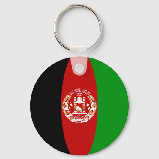 Afghanistan Fisheye Flag Sleutelhanger (Voorkant)