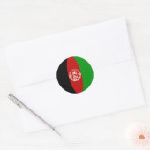 Afghanistan Fisheye Flag Sticker (Envelop)