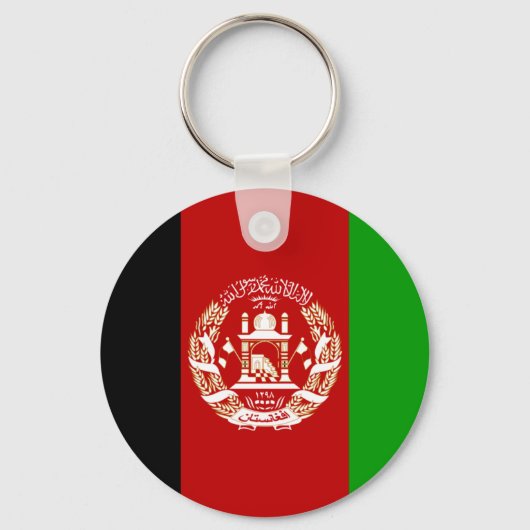 Afghanistan Flag AF Sleutelhanger (Voorkant)