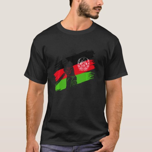 Afghanistan Flag Afghanistan Cricket Fan Player Co T-shirt (Voorkant)