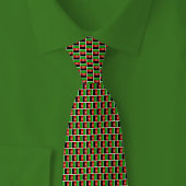 Afghanistan Flag Brick Pattern Stropdas