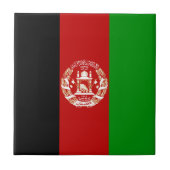 Afghanistan Flag Ceramic Tile Tegeltje (Voorkant)