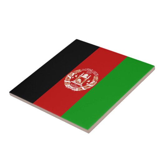 Afghanistan Flag Ceramic Tile Tegeltje (Zijkant)