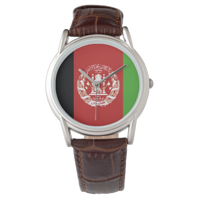 Afghanistan Flag Emblem Horloge (Voorkant)