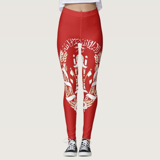 Afghanistan Flag Emblem Leggings (Voorkant)