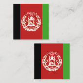 Afghanistan Flag Emblem Vierkante Visitekaartje (Voorkant / Achterkant)
