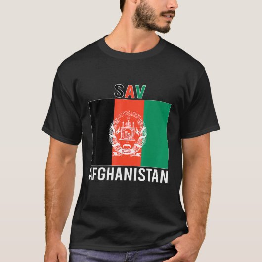 Afghanistan Flag Free Afghanistan Save Kabul T-shirt (Voorkant)