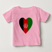 Afghanistan Flag Hart T-shirt (Voorkant)
