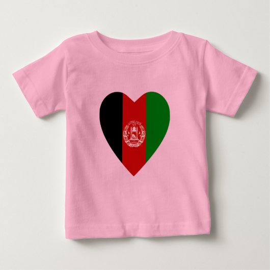 Afghanistan Flag Hart T-shirt (Voorkant)
