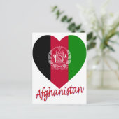 Afghanistan Flag Heart Briefkaart (Staand voorkant)