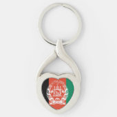 Afghanistan Flag Heart Keychain (Voorkant)