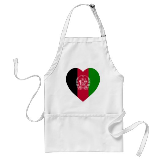 Afghanistan Flag Heart Standaard Schort (Voorkant)