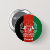 Afghanistan Flag Inscription Black Red Green Ronde Button 5,7 Cm (Voorkant /achterkant)