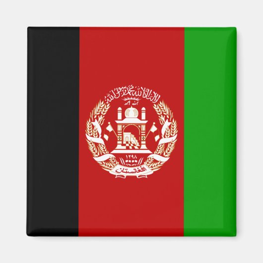 Afghanistan Flag Magnet (Voorkant)