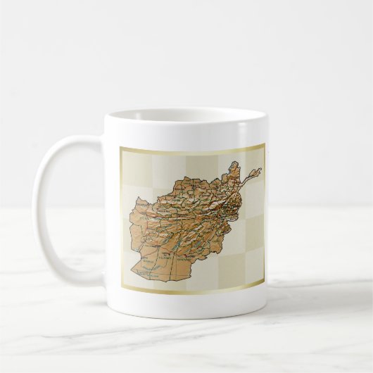 Afghanistan Flag + Map-Mok Koffiemok (Links)