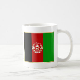 Afghanistan Flag + Map-Mok Koffiemok