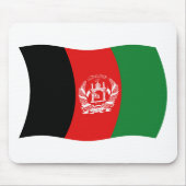Afghanistan Flag Mousepad Muismat (Voorkant)