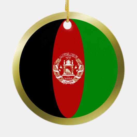 Afghanistan Flag Ornament (Achterkant)