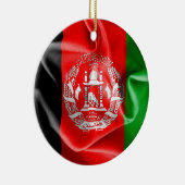 Afghanistan Flag Round Ceramic Ornament (Rechts)