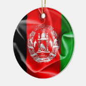Afghanistan Flag Round Ceramic Ornament (Links)