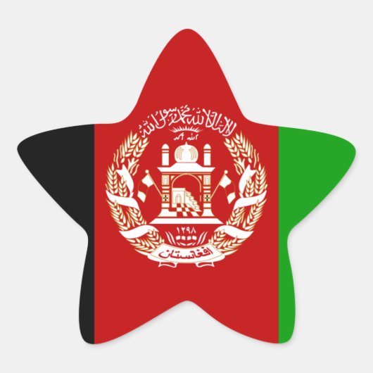 Afghanistan Flag Sticker (Voorkant)
