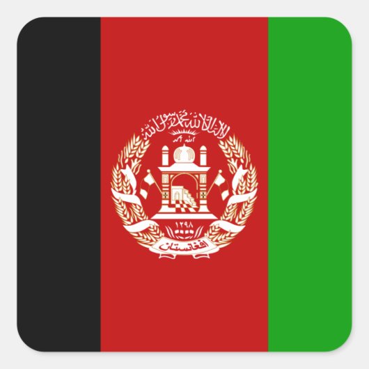 Afghanistan Flag Sticker (Voorkant)