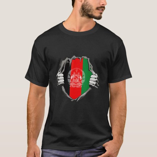 Afghanistan flag t-shirt (Voorkant)