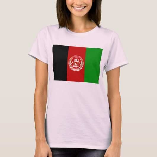 Afghanistan Flag x Map T-Shirt (Voorkant)