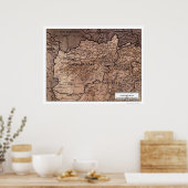 Afghanistan - gedetailleerde kaart 1999 poster (Keuken)