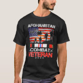 Afghanistan gevechtsveteraan leger VS T-shirt (Voorkant)