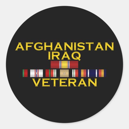 Afghanistan & Irak VET Sticker (Voorkant)