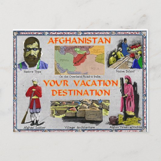 Afghanistan: Je vakantiebestemming Briefkaart (Voorkant)