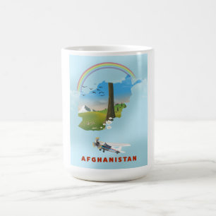 Afghanistan kaart landschap reisposter magische mok