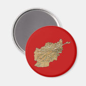Afghanistan Kaart Magneet (Voorkant / Achterkant)
