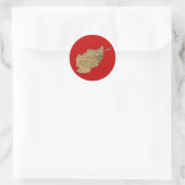 Afghanistan Kaart Sticker (Tas)