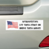 AFGHANISTAN: LAAT ZE BESTRIJDEN BUMPERSTICKER (Op auto)
