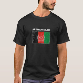 Afghanistan landenvlag met grunge noodlijdende St T-shirt