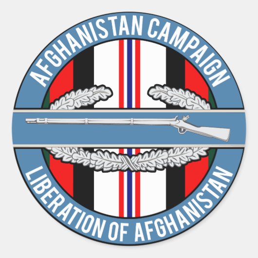 Afghanistan Liberation CIB Ronde Sticker (Voorkant)