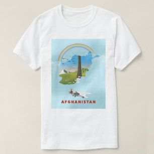 Afghanistan Map-landschapsreistoestel T-shirt
