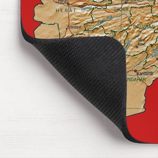 Afghanistan Map Mousepad Muismat (Hoek)