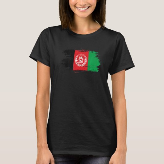 Afghanistan outfit Afghanistan vlag symbool Ik hou T-shirt (Voorkant)