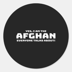 afghanistan-patriottisch Gezegde voor afghanen Ronde Sticker